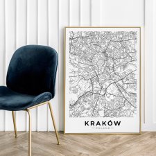 Mapa Kraków - plakat 50x70 cm
