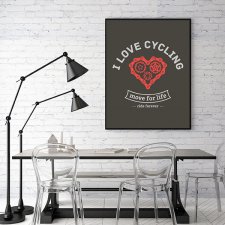 plakat. I love cycling, format A3