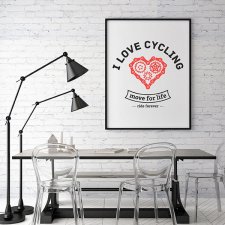 plakat. I love cycling, format A3