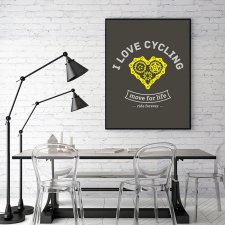 plakat. I love cycling, format A3