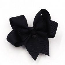 Spinka do włosów czarna kokarda Big Bow Black