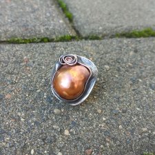 Perła - pierścionek regulowany