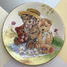 ❀ڿڰۣ❀ ROYAL WORCESTER - dos.12szt. ❀ڿڰۣ❀  Diane Matthes - Teddy Family ❀ڿڰۣ❀ Teddy Bears Picnic