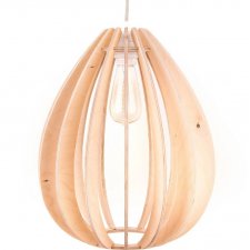 Industrialna lampa wisząca z drewna