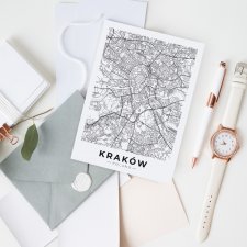 Mapa Krakowa - plakat 50x70 cm