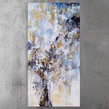ARDOUR - obraz STRUKTURALNY Złocony Nowoczesne Wnętrze Salon Sypialnia 40x80 cm