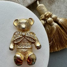 Vintage Teddy Bear Brooch ❤❤ Gold Plated , lata 60/70-te XXw. ❤❤