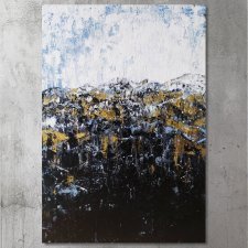 HIGHLAND Obraz Abstrakcyjny Ręcznie Malowany do Nowoczesnych Wnętrz Salonu Góry 120x80 cm