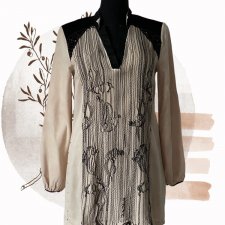 Tunika designerskiej marki premium Elisa Cavaletti by Danieli Dallavalle – beż – rozmiar XS/S/M