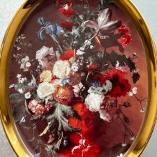 Obraz na porcelanie ❀ڿڰۣ❀ J. Van Huysum - Tulip and Auricula Nobility ❀ڿڰۣ❀ Pięknie zdobiona