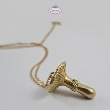 MUCHOMOR - złocony wisior na łańcuszku Amanita