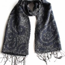 SZAL VINTAGE boucle piękny