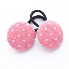 Gumki do włosów Mini Bobbles Peony Pink