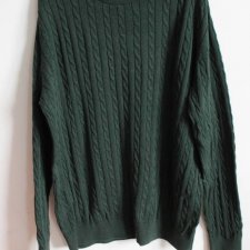 Plus size sweter leśna zieleń