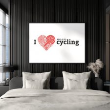 plakat. I love cycling, format A3