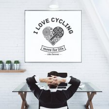 plakat. I love cycling, format A3