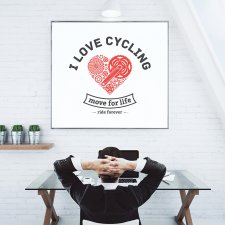 plakat. I love cycling, format A3