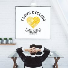 plakat. I love cycling, format A3