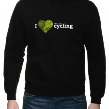 Bluza z kapturem, dwustr. nadruk. I love cycling