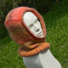KOMINIARKA z golfem * wełna mohair * jesienny melanż