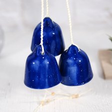 3 ceramiczne dzwonki choinkowe - niebo