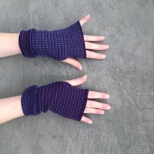 Dwustronne mitenki rękawiczki z wełny merino