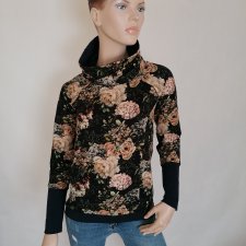 Bluza damska gotyckie kwiaty 2xs- 3 xl