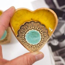 Ceramiczne serce na biżuterię, obrączki i drobiazgi