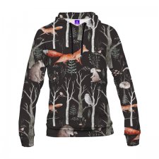 Bluza męska full print. leśne przygody