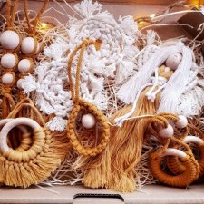 Zestaw 10 szt dekoracji choinkowych prezent od ręki
