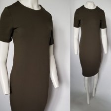 Sukienka ołówkowa midi khaki H&M BASIC 38 M Hv125