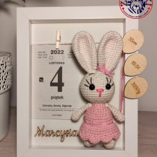 Metryczka z okazji urodzenia dziecka dziewczynka