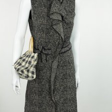 Klasyczna prosta sukienka midi retro Elie Tahari, M/L