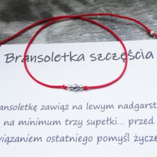 Bransoletka SZCZĘŚCIA. Srebro pr.925 Srebrny hematyt