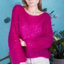 Sweter Fuksja