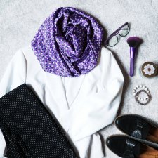 elegancki komin z satyny