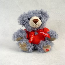 Szary-mały miś-zaangażowany.