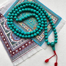 Beautiful Tibetan Turquoise Meditation Mala ❤ Naturalne turkusy, naszyjnik mala do medytacji.