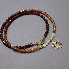 Granaty Hessonit /choker/ - Szlachetna kolekcja
