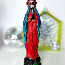 Matka Boska Meksykańska Santa Muerte Bordo L