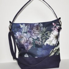 Torba hobo XXL - print piwonie