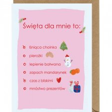 Kartka bożonarodzeniowa Święta to