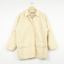Kremowa pikowana kurtka oversize Claire, S