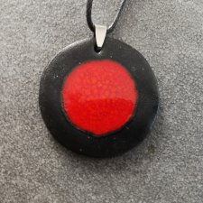 Naszyjnik ceramiczny czerwono-czarny