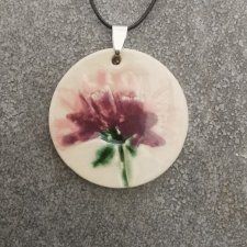 Naszyjnik ceramiczny pastelowy kwiat