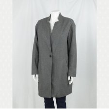 Szary wełniany płaszcz Zara, M