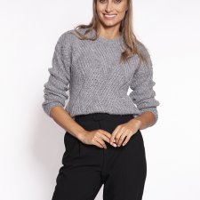 Wielowymiarowy sweter - SWE274 szary MKM