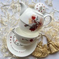 Limited Edition Queen of Hearts Tea-for-One - Whittard of Chelsea ❤ Luksusowy komplet dla jednej osoby