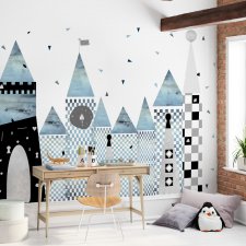 Tapeta dla dzieci Mural Blue WONDERLAND