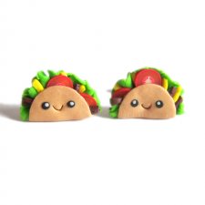 Śmieszne Kolczyki Sztyfty Kolczyki Tacos Kolczyki Fast Food Kolczyki Emoji Prezent na Walentynki